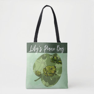 Vertrekt om Frog and Lily Pad Tote te oefenen Bag