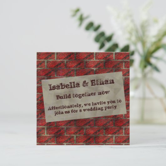 Vertrokken baksteen of tegels die hem simuleren? R Kaart (Staand voorkant)