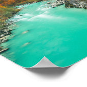 Vertrokken herfstdag van de rivier de Soča Sloveni Poster (Hoek)