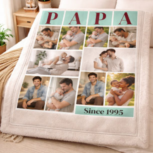 Vertroost door liefde gepersonaliseerd 5 foto's op fleece deken