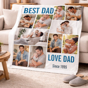 Vertroost door liefde gepersonaliseerd 5 foto's op fleece deken