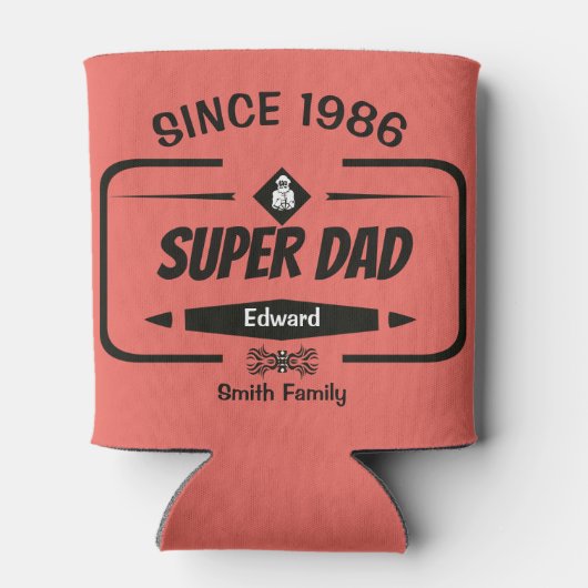 Vertrouw aan de superheld blikjeskoeler (Achterkant)