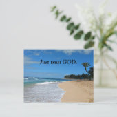 Vertrouw alleen God. Briefkaart (Staand voorkant)