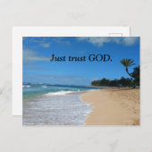 Vertrouw alleen God. Briefkaart (Voorkant / Achterkant)
