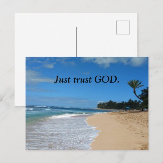 Vertrouw alleen God. Briefkaart (Voorkant / Achterkant)