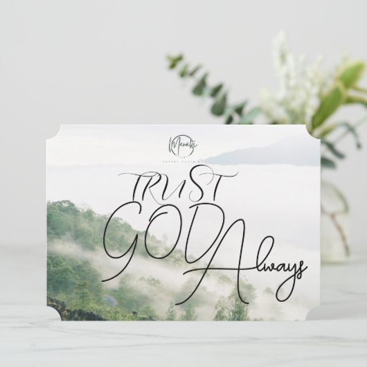 "Vertrouw altijd op God Kaart (Staand voorkant)