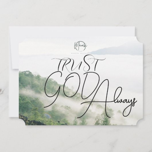 "Vertrouw altijd op God Kaart (Voorkant)