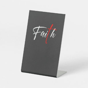 Vertrouw Christelijk christendom Religie God is go Reclamebord Met Voetstuk