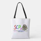 vertrouw dado fijne SCP-tas Tote Bag (Achterkant)