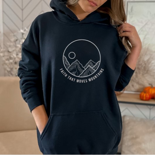 Vertrouw dat de Bergen Bijbel verse Christelijk H Hoodie