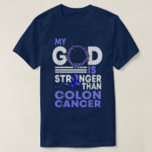 Vertrouw dat mijn God sterker is dan Colon Cancer T-shirt (Design voorkant)