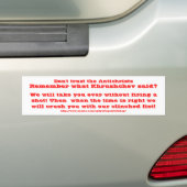 Vertrouw de antichristen niet bumpersticker (Op auto)