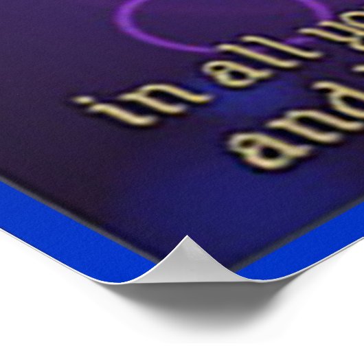 Vertrouw de Heer met al je hart Poster (Hoek)