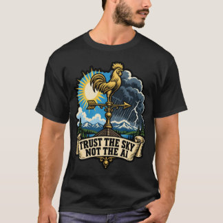 Vertrouw de lucht, niet de AI Weerwijsheid Quote T-shirt