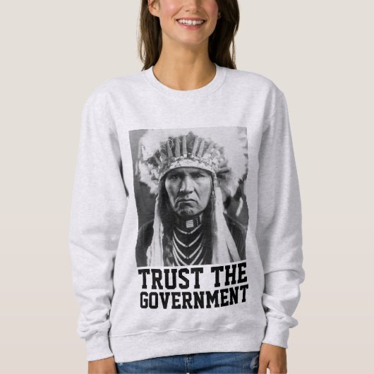 VERTROUW DE OVERHEID INDIË T-SHIRTS TEES (Voorkant)