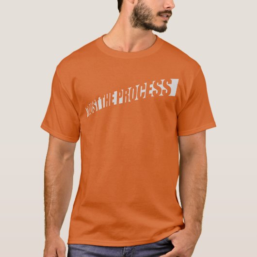 vertrouw de quote over het proces retro t-shirt (Voorkant)