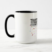 Vertrouw De Reis Coffee Mok - Inspirerende Keramie (Links)