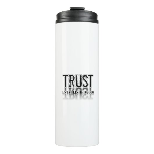 Vertrouw De Reis" Inspirerende RVS Waterfles Thermosbeker (Voorkant)