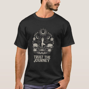 Vertrouw De Reis Yoga Spiritueel Boho Lotus Maan T-shirt