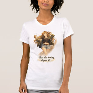 Vertrouw de Timing van je Leven Inspirerende Anime T-shirt