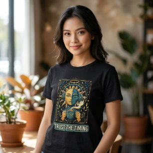 Vertrouw De Timing Zon Maan Lo-Fi Koffie T-shirt