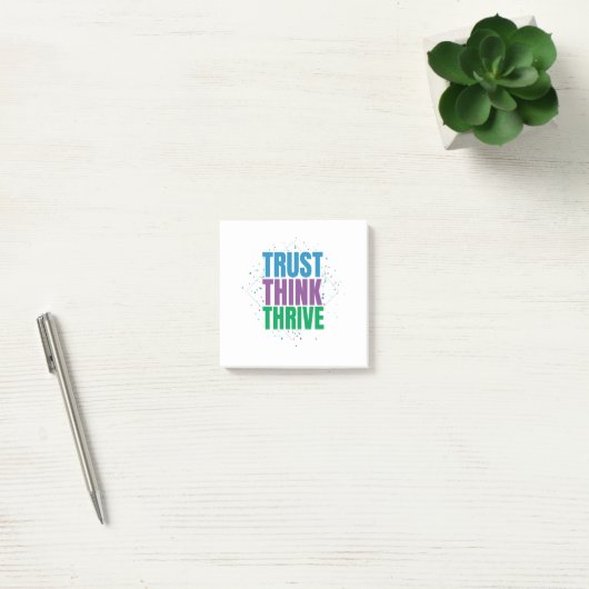 Vertrouw, Denk, Blijf Slagen – Motiverende Citaat Post-it® Notes (Kantoor)