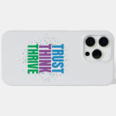Vertrouw, Denk, Gedij – Motiverende Citat Ontwerp Case-Mate iPhone Case (Achterkant (horizontaal))