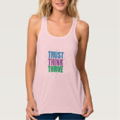 Vertrouw, Denk, Groei – Motiverende Citat Ontwerp Tanktop (Voorkant)