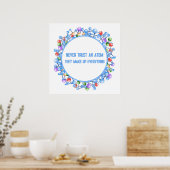 Vertrouw een Atoom Nooit Funny Wetenschapsthema Poster (Keuken)