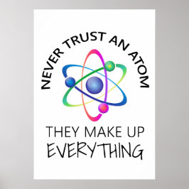Vertrouw een Atoom Nooit Poster