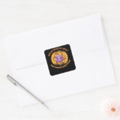 Vertrouw geen atoms vierkante sticker (Envelop)