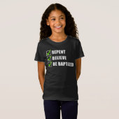 Vertrouw, geloof dat je Christelijk geloof in wate T-shirt (Voorkant volledig)