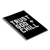 Vertrouw God Chill Funny Jesus Faith Religieuze Ch Notitieboek (Rechterzijde)
