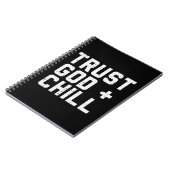 Vertrouw God Chill Funny Jesus Faith Religieuze Ch Notitieboek (Linkerzijde)