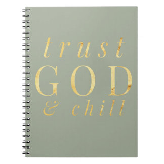 Vertrouw God en Chillen Religie Notitieboek