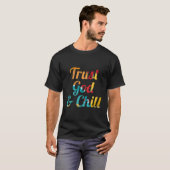 Vertrouw God en koude Humor T-shirt (Voorkant volledig)