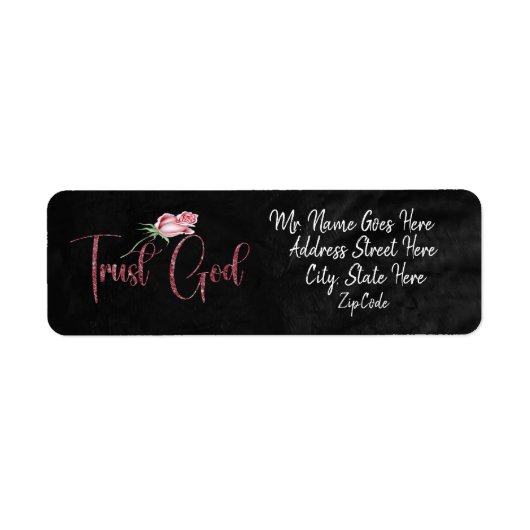 Vertrouw God Etiket (Voorkant)