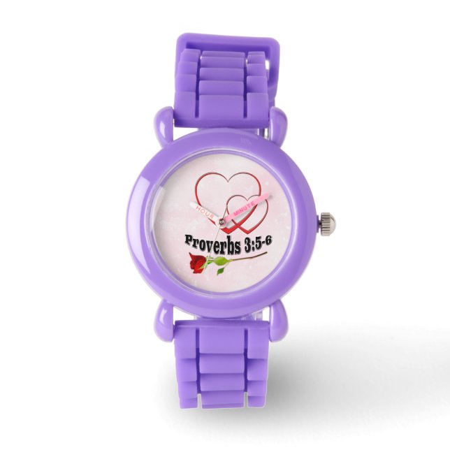 Vertrouw God glitter strap horloge (Voorkant)