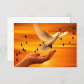 Vertrouw God met Dove in Hand Bedankkaart (Voorkant / Achterkant)
