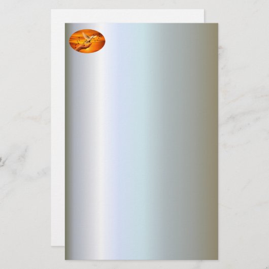 Vertrouw God met Dove in Hand Briefpapier (Voorkant / Achterkant)