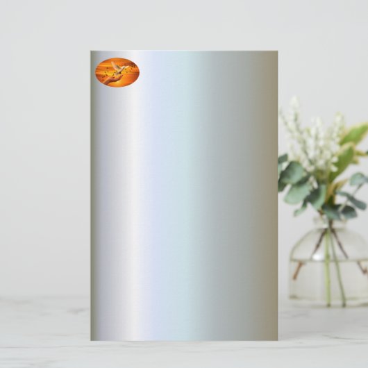 Vertrouw God met Dove in Hand Briefpapier (Staand voorkant)