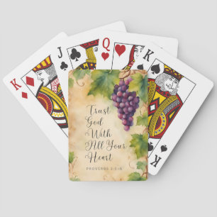 Vertrouw God Met Je Hele Hart Spreuken 3:5-6 Pokerkaarten