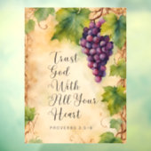 Vertrouw God Met Je Hele Hart Spreuken 3:5-6 Raamsticker (Vel 3)