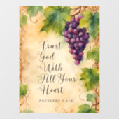 Vertrouw God Met Je Hele Hart Spreuken 3:5-6 Raamsticker (Vel)