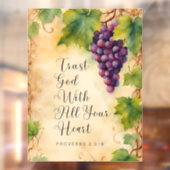 Vertrouw God Met Je Hele Hart Spreuken 3:5-6 Raamsticker (Vel 2)