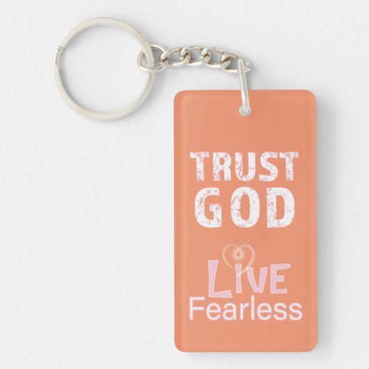 Vertrouw God Sleutelhangers Christelijke geschenke (Voorkant)