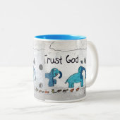 Vertrouw God Tweekleurige Koffiemok (Voorkant rechts)