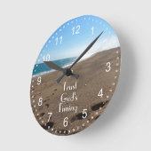 Vertrouw God's Timing Quote Beach Ronde Klok (Hoek)