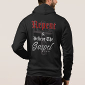 Vertrouw het evangelie: Christelijke waarheidsgraf Hoodie (Achterkant)