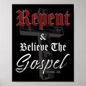 Vertrouw het evangelie: Christelijke waarheidsgraf Poster (Voorkant)